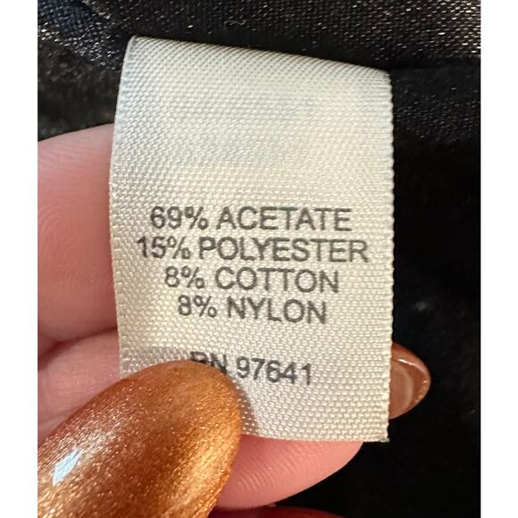 J. Jill Black Boucle Velvet Faux Fur Coat - XL - Picture 8 of 12